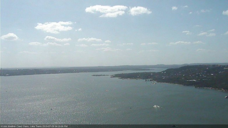 Lake Travis webcam, July 20, 2019 3:30 PM CT