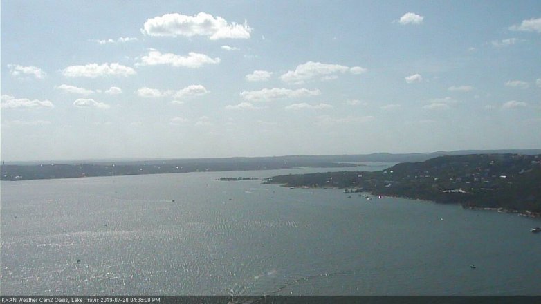 Lake Travis webcam, July 20, 2019 3:40 PM CT