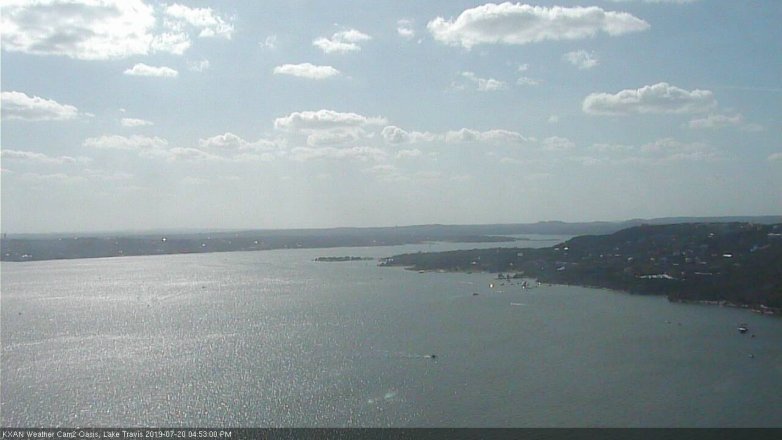 Lake Travis webcam, July 20, 2019 3:55 PM CT