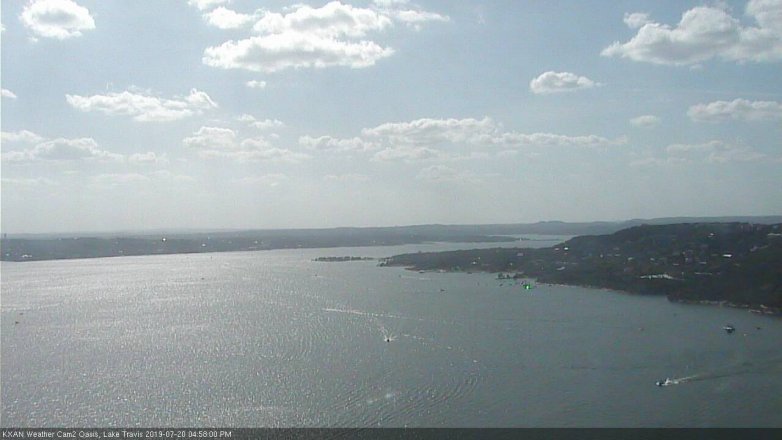Lake Travis webcam, July 20, 2019 4:00 PM CT