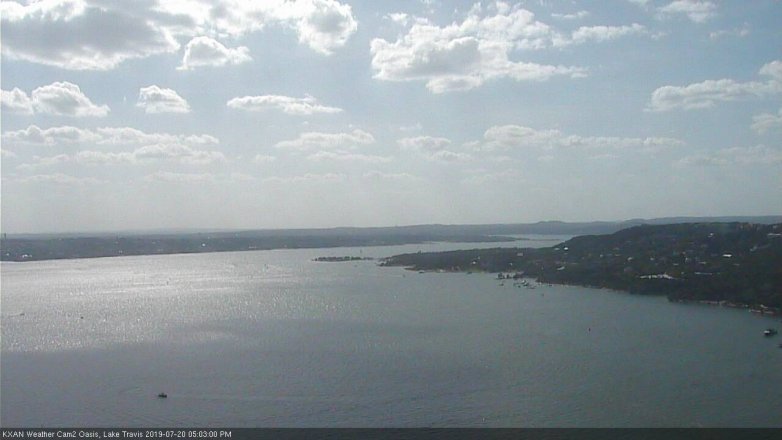 Lake Travis webcam, July 20, 2019 4:05 PM CT