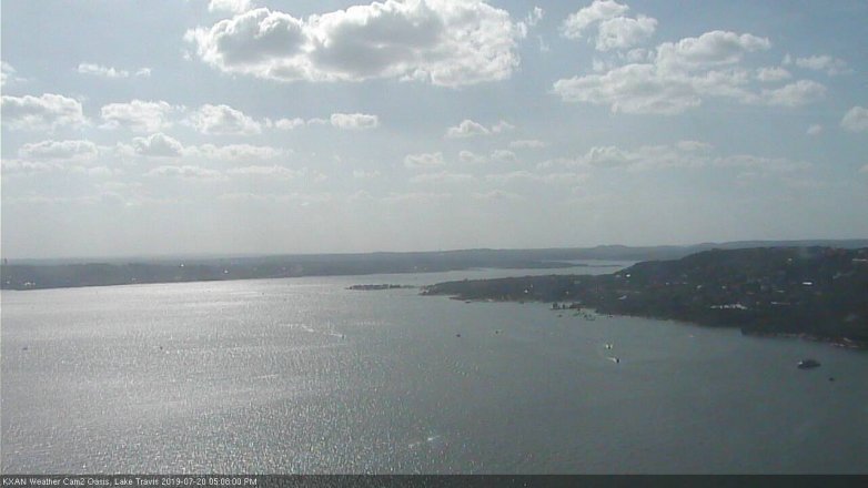 Lake Travis webcam, July 20, 2019 4:10 PM CT