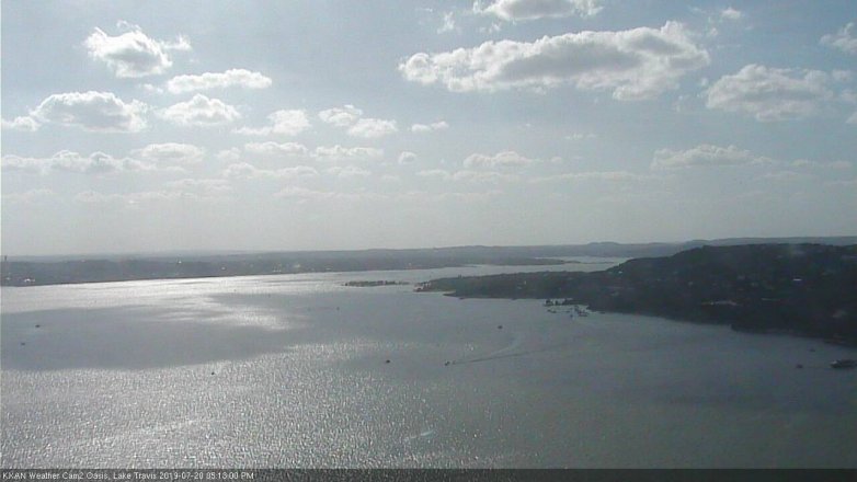 Lake Travis webcam, July 20, 2019 4:15 PM CT