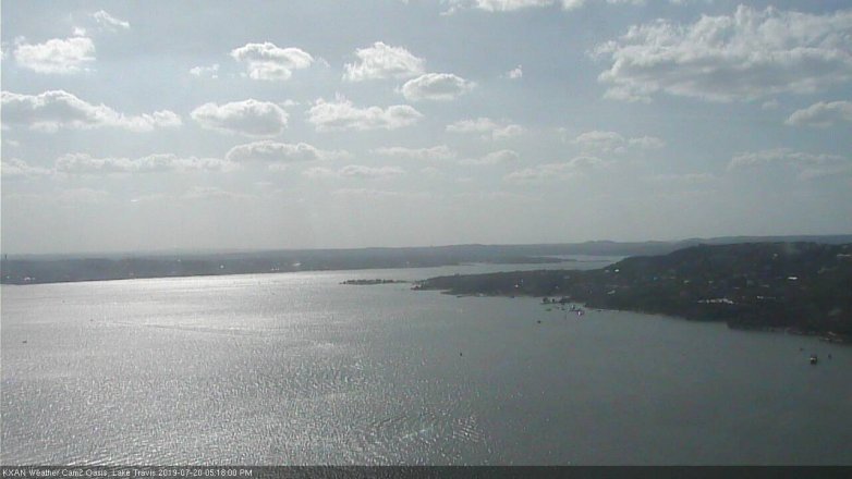 Lake Travis webcam, July 20, 2019 4:20 PM CT