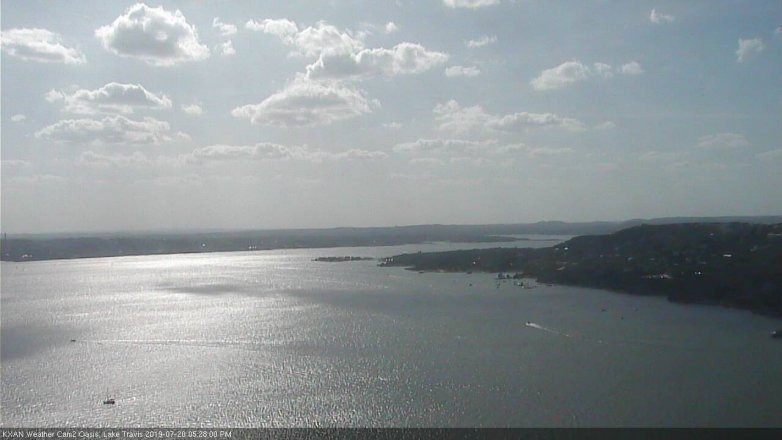 Lake Travis webcam, July 20, 2019 4:30 PM CT