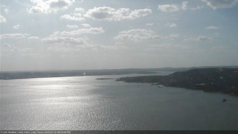 Lake Travis webcam, July 20, 2019 4:35 PM CT