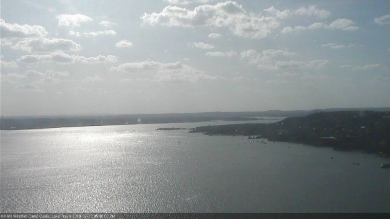 Lake Travis webcam, July 20, 2019 4:40 PM CT