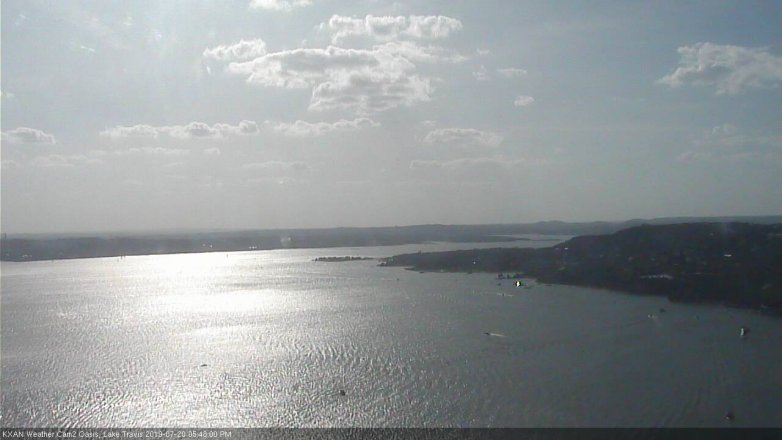 Lake Travis webcam, July 20, 2019 4:50 PM CT