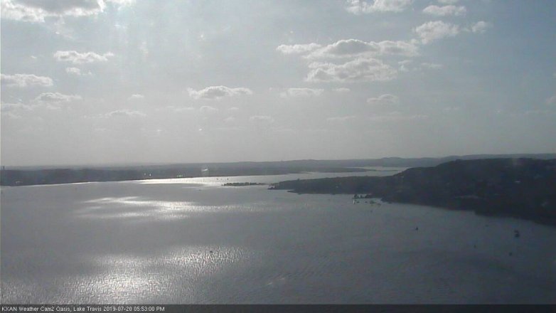 Lake Travis webcam, July 20, 2019 4:55 PM CT