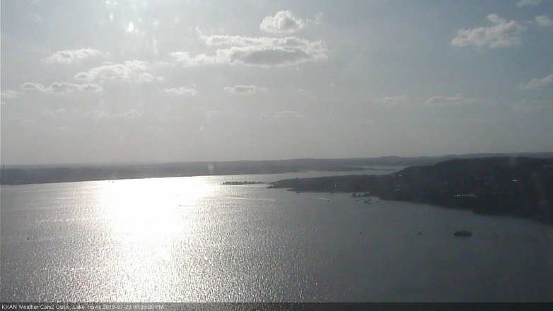 Lake Travis webcam, July 20, 2019 5:10 PM CT