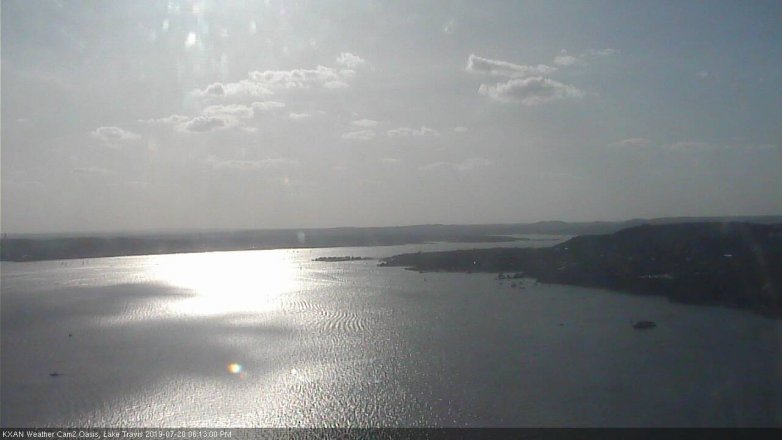 Lake Travis webcam, July 20, 2019 5:15 PM CT