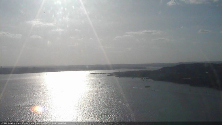 Lake Travis webcam, July 20, 2019 5:25 PM CT