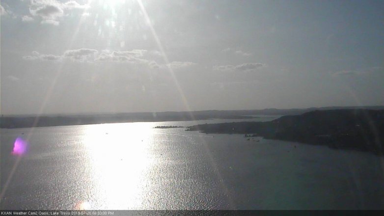 Lake Travis webcam, July 20, 2019 5:35 PM CT