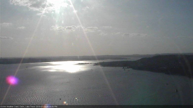 Lake Travis webcam, July 20, 2019 5:40 PM CT