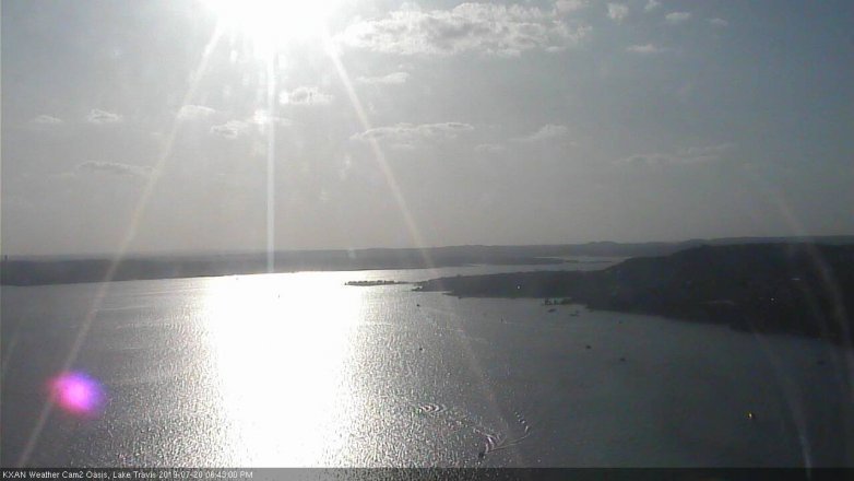 Lake Travis webcam, July 20, 2019 5:45 PM CT