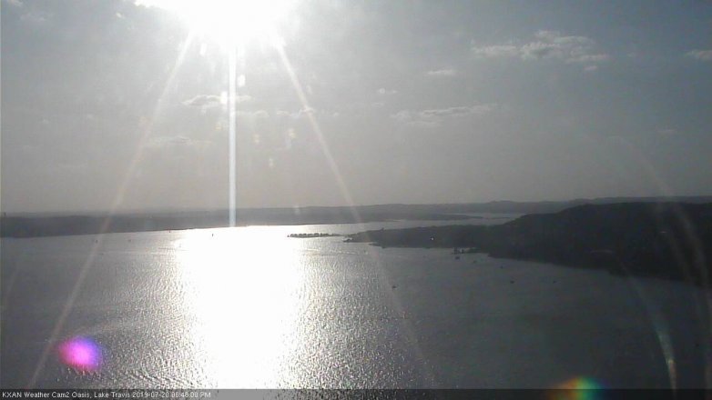 Lake Travis webcam, July 20, 2019 5:50 PM CT