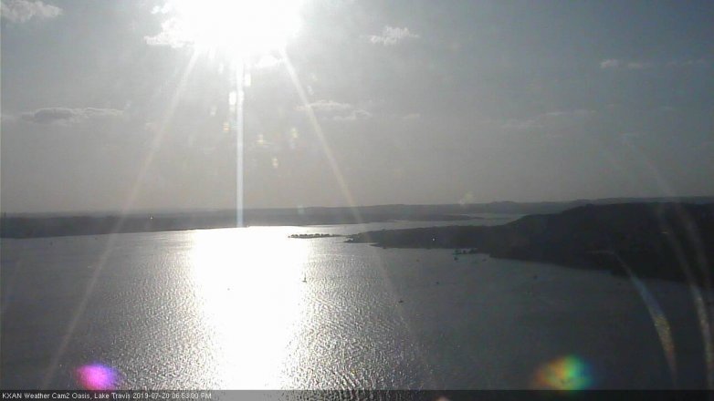 Lake Travis webcam, July 20, 2019 5:55 PM CT