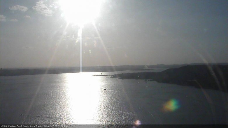 Lake Travis webcam, July 20, 2019 6:05 PM CT