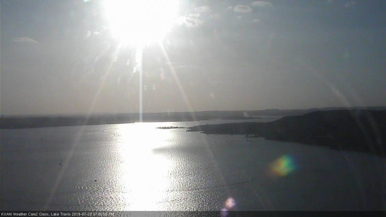 Lake Travis webcam, July 20, 2019 6:10 PM CT