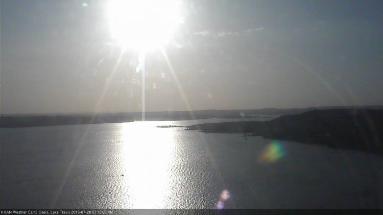 Lake Travis webcam, July 20, 2019 6:15 PM CT