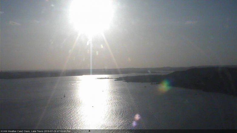 Lake Travis webcam, July 20, 2019 6:20 PM CT