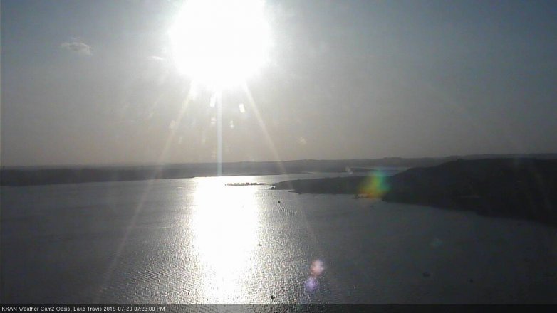 Lake Travis webcam, July 20, 2019 6:25 PM CT