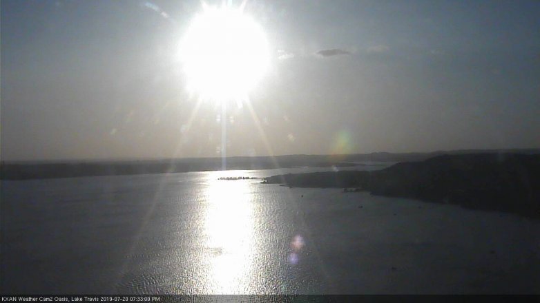 Lake Travis webcam, July 20, 2019 6:35 PM CT