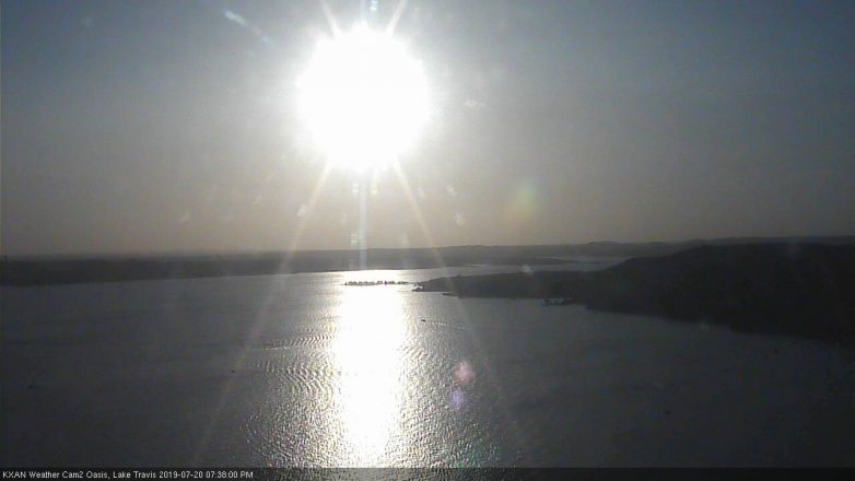 Lake Travis webcam, July 20, 2019 6:40 PM CT