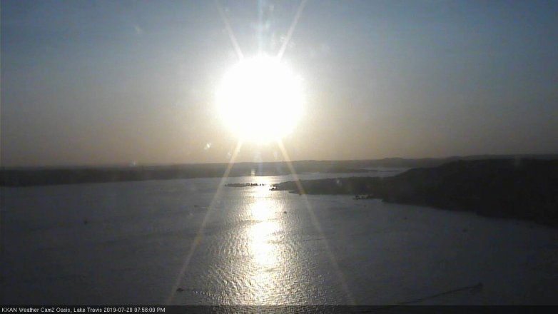 Lake Travis webcam, July 20, 2019 7:00 PM CT
