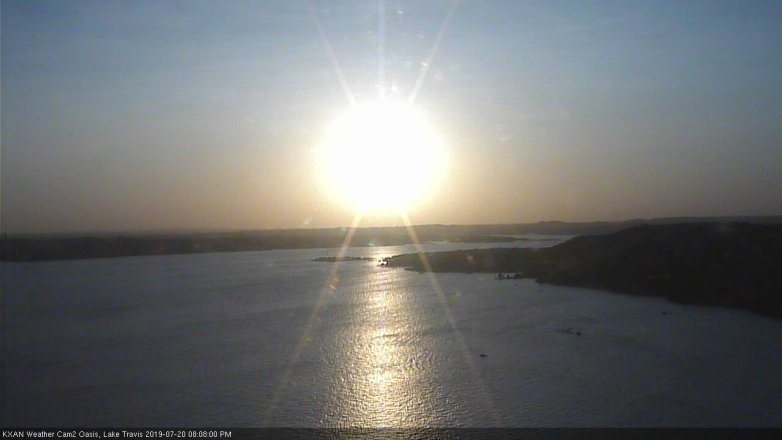 Lake Travis webcam, July 20, 2019 7:10 PM CT
