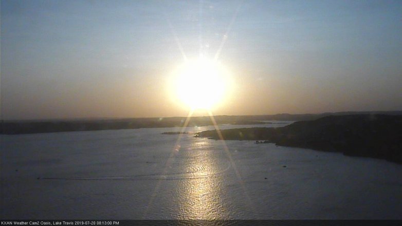 Lake Travis webcam, July 20, 2019 7:15 PM CT