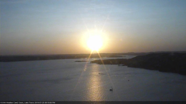 Lake Travis webcam, July 20, 2019 7:20 PM CT