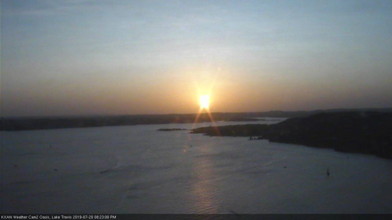 Lake Travis webcam, July 20, 2019 7:25 PM CT