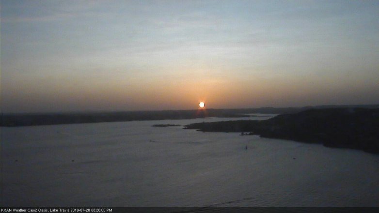 Lake Travis webcam, July 20, 2019 7:30 PM CT