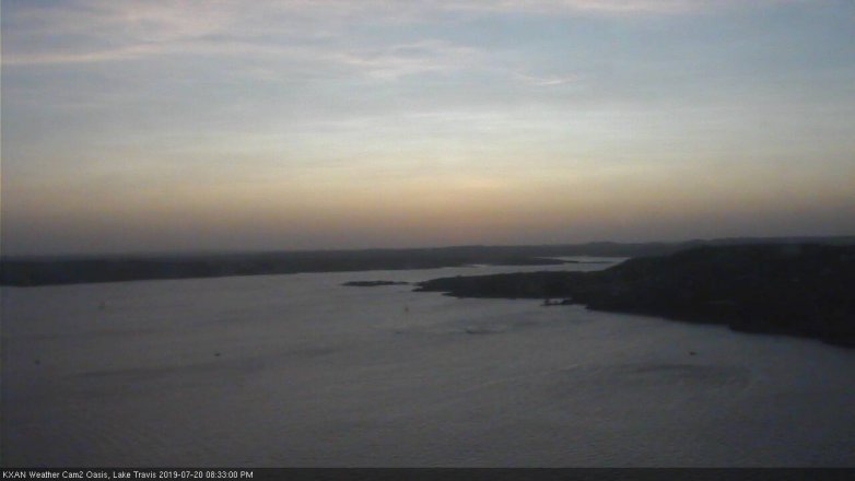 Lake Travis webcam, July 20, 2019 7:35 PM CT
