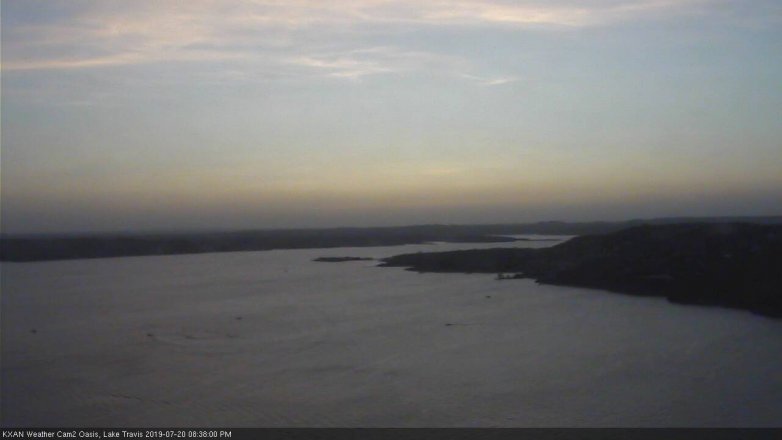 Lake Travis webcam, July 20, 2019 7:40 PM CT