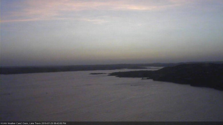 Lake Travis webcam, July 20, 2019 7:45 PM CT