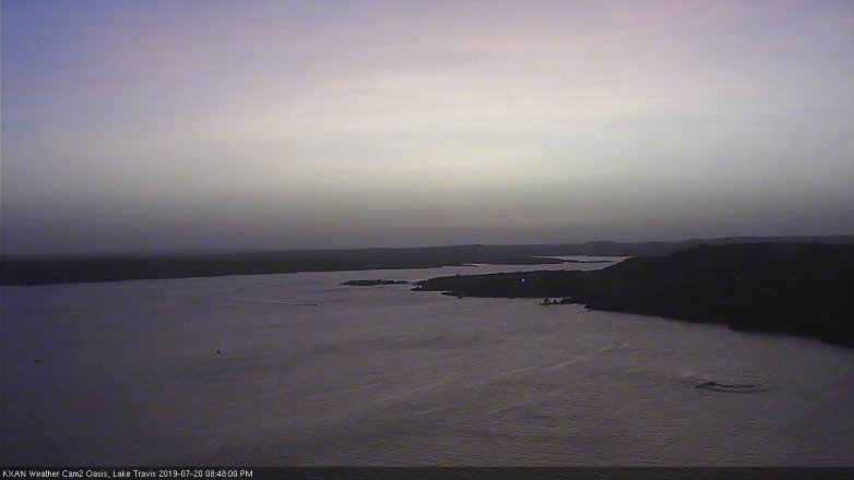 Lake Travis webcam, July 20, 2019 7:50 PM CT