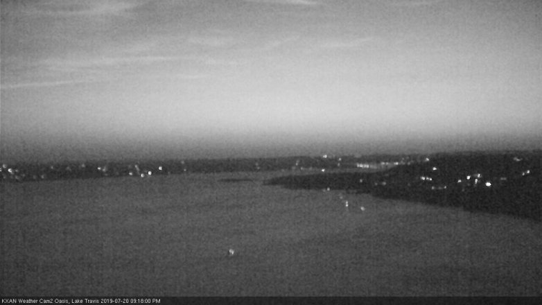 Lake Travis webcam, July 20, 2019 8:20 PM CT