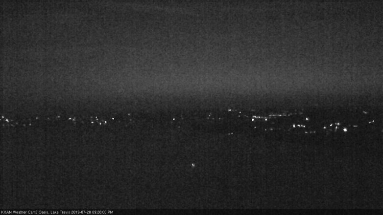 Lake Travis webcam, July 20, 2019 8:30 PM CT