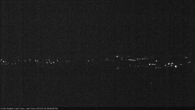Lake Travis webcam, July 20, 2019 8:50 PM CT