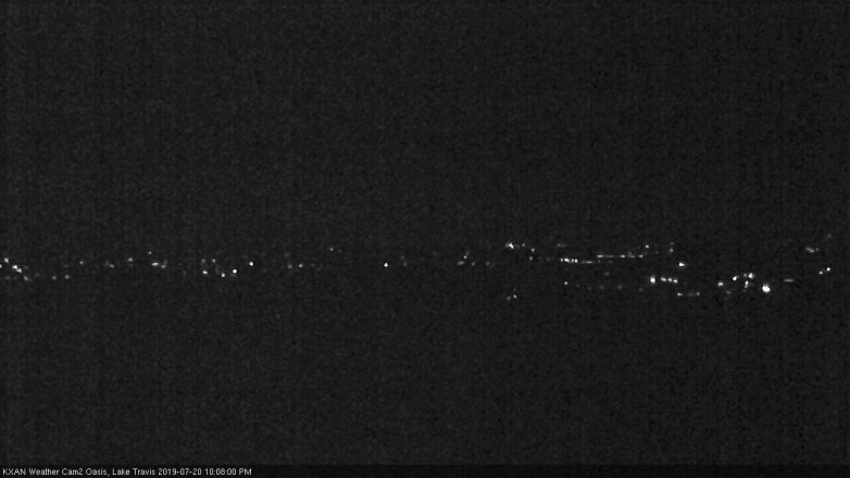 Lake Travis webcam, July 20, 2019 9:10 PM CT