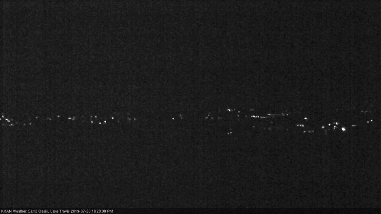 Lake Travis webcam, July 20, 2019 9:30 PM CT