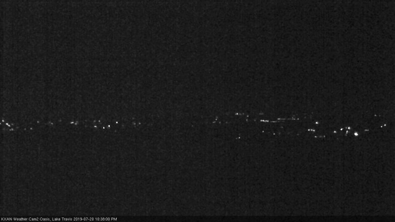 Lake Travis webcam, July 20, 2019 9:40 PM CT