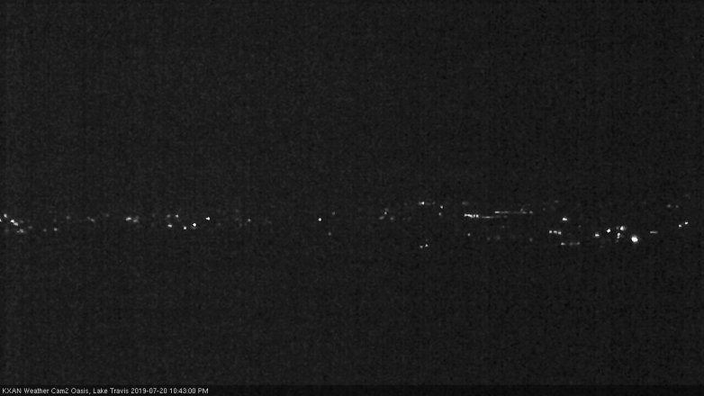 Lake Travis webcam, July 20, 2019 9:45 PM CT