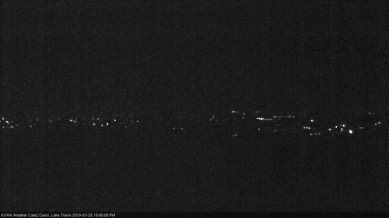 Lake Travis webcam, July 20, 2019 9:50 PM CT
