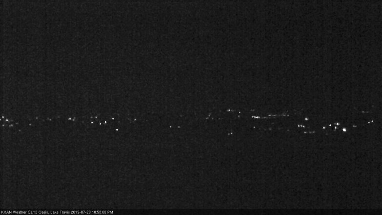 Lake Travis webcam, July 20, 2019 9:55 PM CT