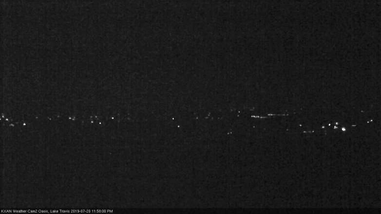 Lake Travis webcam, July 20, 2019 11:00 PM CT