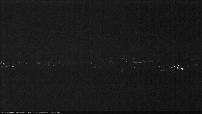 Lake Travis webcam, July 20, 2019 11:30 PM CT