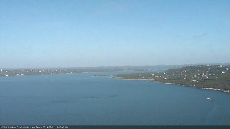 Lake Travis webcam, July 21, 2019 9:10 AM CT